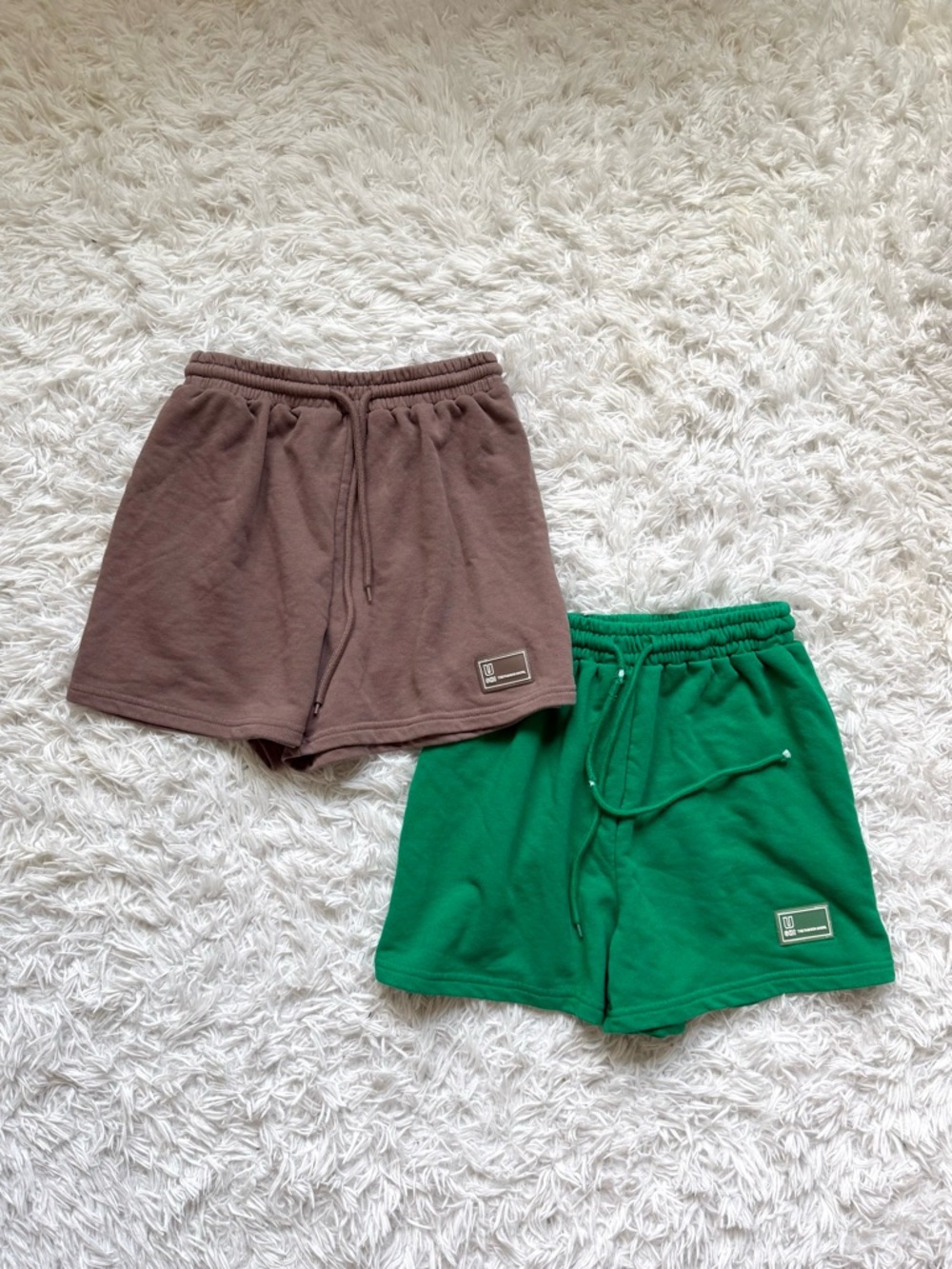 SHEIN High-Waist Casual Shorts - Brown & Green